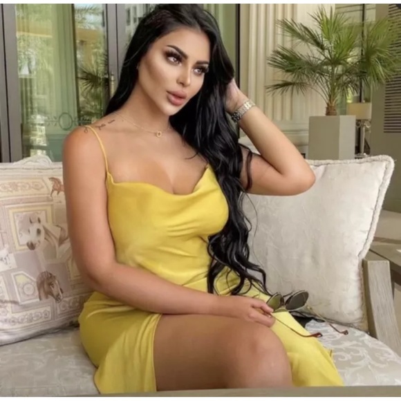 Zara mustard satin effect blogger dress - Picture 3 of 13